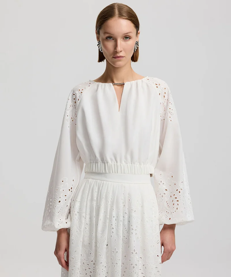 ابيكول Broderie Anglaise Blouse