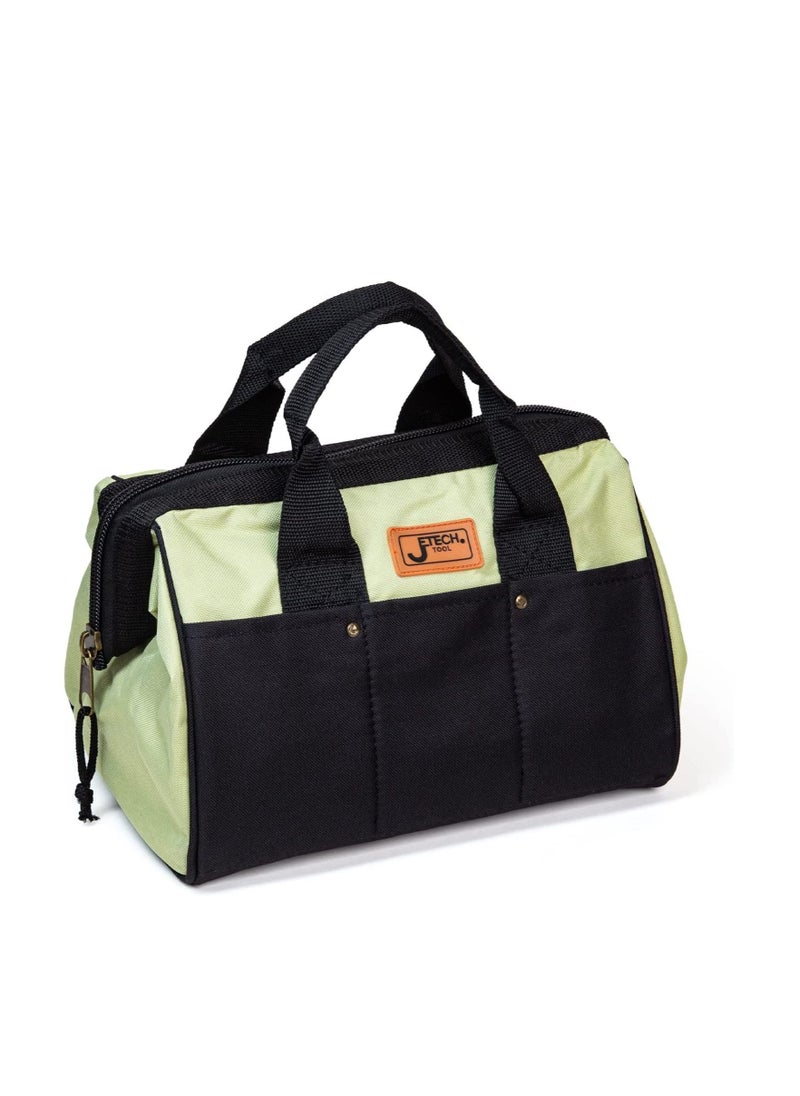 RACO - RACO 14-Inch Heavy-Duty Electrician Tool Bag, Waterproof Top Wide Mouth Tools Storage Bag with Adjustable Shoulder Strap MultiPurpose Organizer Bag for Construction Gardening Man - Image 1