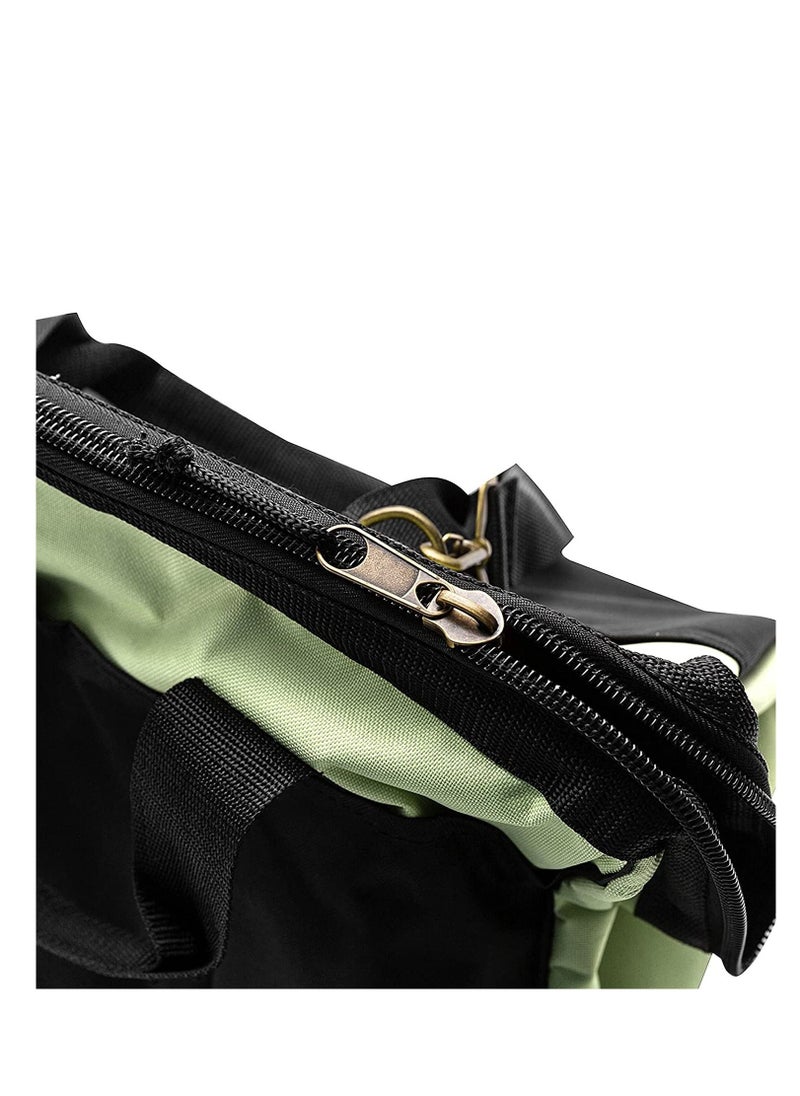 RACO - RACO 14-Inch Heavy-Duty Electrician Tool Bag, Waterproof Top Wide Mouth Tools Storage Bag with Adjustable Shoulder Strap MultiPurpose Organizer Bag for Construction Gardening Man - Image 1