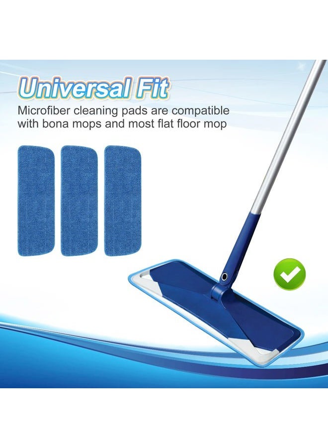 GFRED 3 Pack Microfiber Mop Pads Replacement for Wet/Dry Mop Floor Cleaning Reusable Mop Pads Refills for Spray Floor Mops Compatible with Bona Floor Care System and Any Microfiber Flat Spray Mop - Image 2