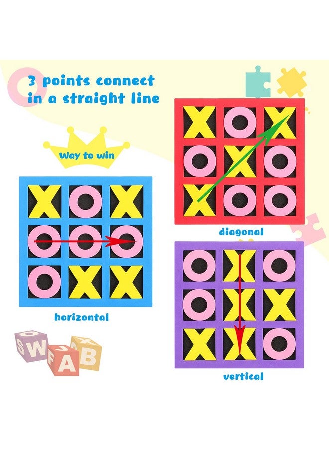 Skylety 36 Pack Tic Tac Toe Foam End of Year Gifts for Students Tic-tac-Toe Mini Board Game for Kids - for Birthday Party Favors, Goody Bag Fillers, - Image 2