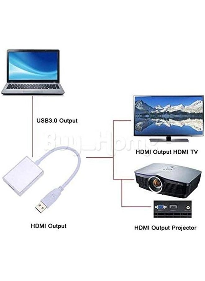 تايمي كابل محول متعدد الوظائف كمبيوتر فيديو وصوت HD1080P USB أبيض سهل الاستخدام  - Image 3