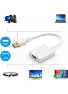 تايمي كابل محول متعدد الوظائف كمبيوتر فيديو وصوت HD1080P USB أبيض سهل الاستخدام  - Image 5