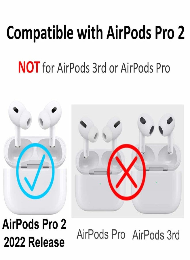 A-Focus Anti-Slip Set for AirPods Pro 2nd Silicone Adjustable Ear Hook Ergonomic Design Wings Wingtip Ear Tips Strap Sport Earbuds Accessories Eartip Compatible with AirPods Pro 2 White Strap - Image 2