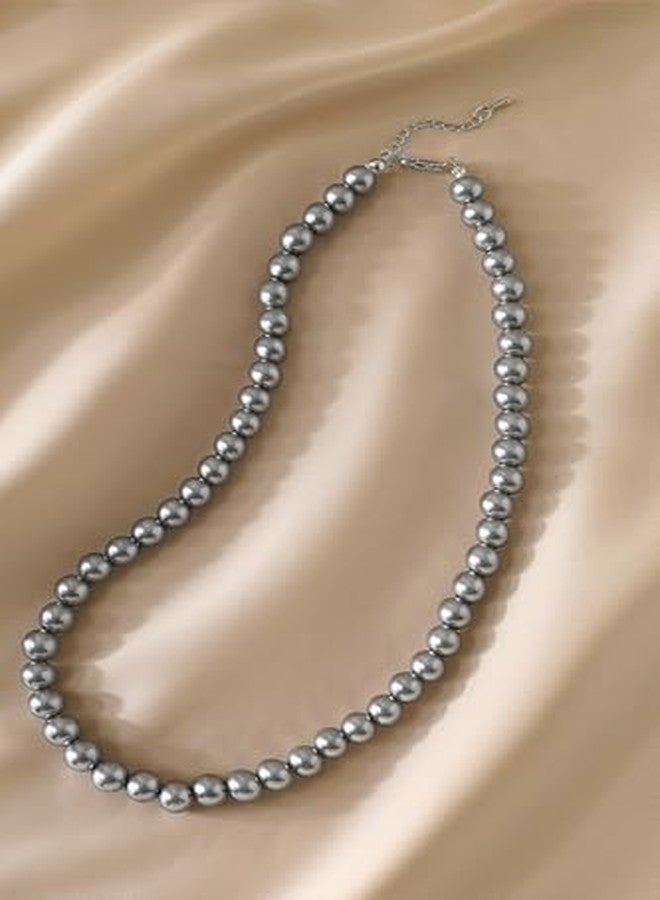 RECTYO GALLERY1Psc Premium Round Imitation Pearl Necklace Wedding Pearl Necklace for Brides - Image 5