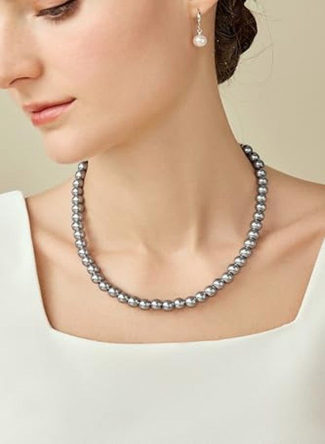 RECTYO GALLERY1Psc Premium Round Imitation Pearl Necklace Wedding Pearl Necklace for Brides - Image 2