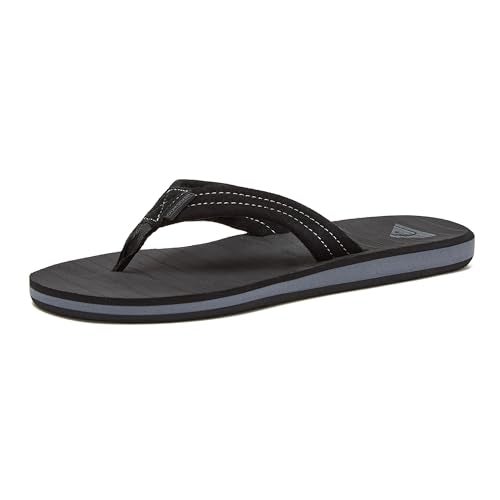 Quiksilver Men's CARVER SUEDE Sandal, solid black, 11(44) D US - Image 1