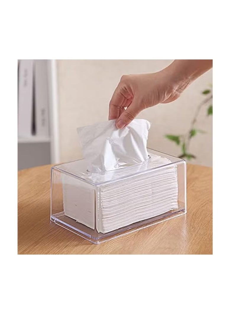 جرين تايجر علبة مناديل شفافة مستطيلة وحامل مناديل - Image 1