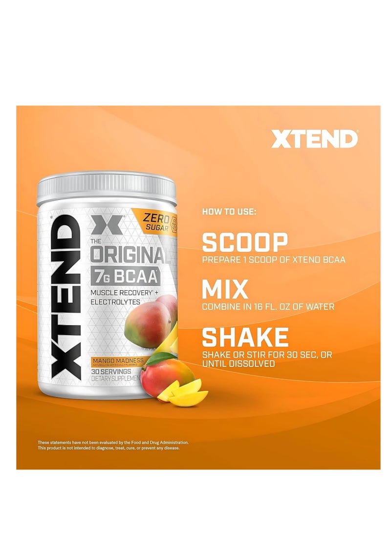 سكيفيشن XTEND Original BCAA Mango Madness - تعافي العضلات وترطيبها (خالي من السكر، 30 حصة) - Image 4