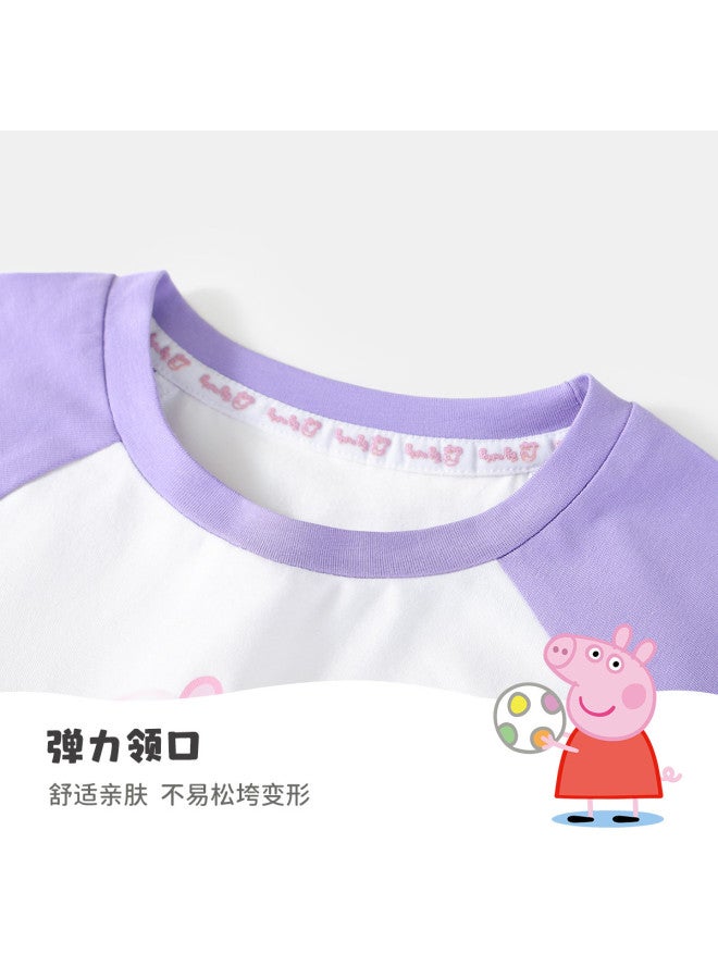 Peppa Pig summer 2025 Thin Girls' Short-sleeve & Pants Set - Breathable Skin-friendly Casual Outfit - Image 5