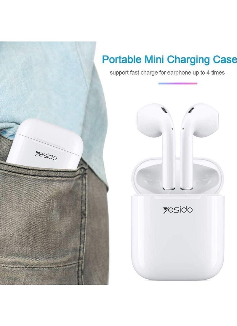 Yesido - Yesido TWS05 Wireless Bluetooth Earbuds With Mic ,Touch Control and Active Noise Cancelation Compatible With iPhone XR - Image 1