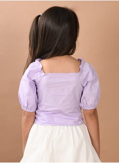 LILPICKS Square Neck Shirred Crop Top by Styli  - Image 4