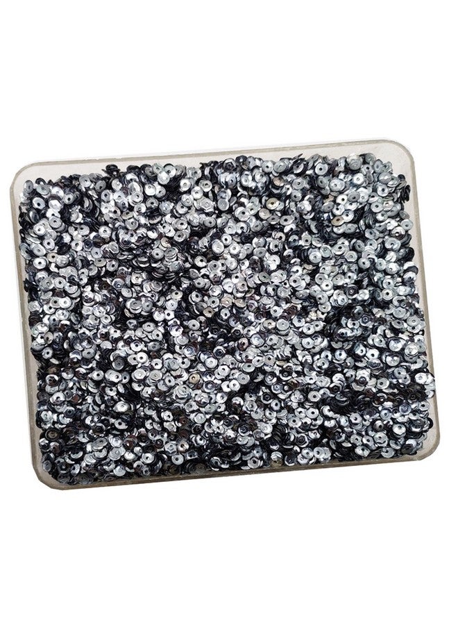 إيشوبي خرز سيتارا دائري الشكل من إي شوببي، 4 مم، 200 جم، مصنوع من الترتر الرمادي الداكن، مناسب لصنع المجوهرات والتطريز، مجموعة أدوات يدوية، خرز متسلسل لامع (21، 200 جم) - Image 1