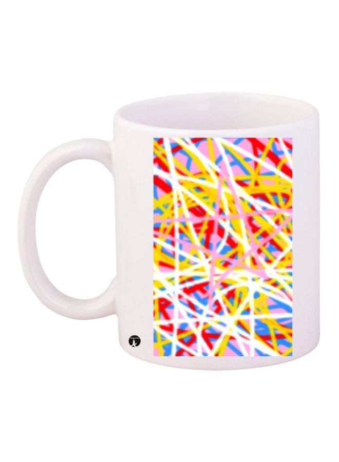 RYN Printed Coffee Mug White/Yellow/Pink 11ounce