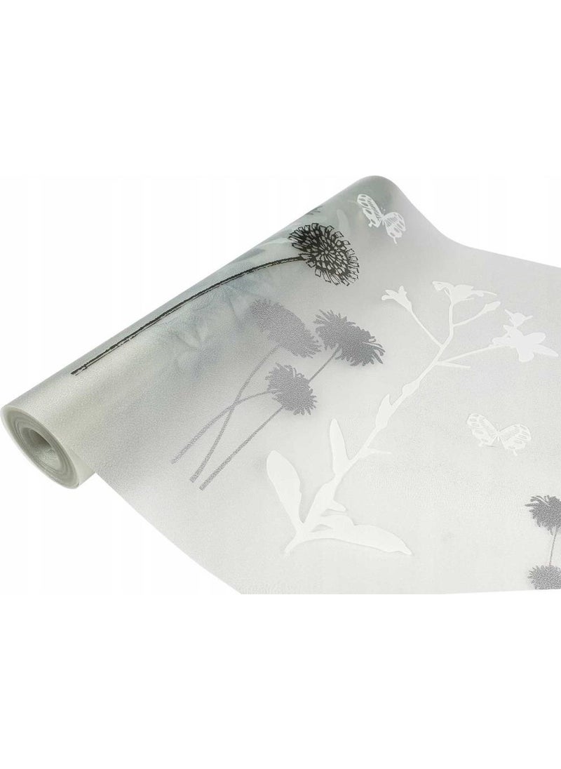 d-c-fix - 334-0021 Static Glass Foil with Flower Pattern (45CM x 1mt) - Image 1