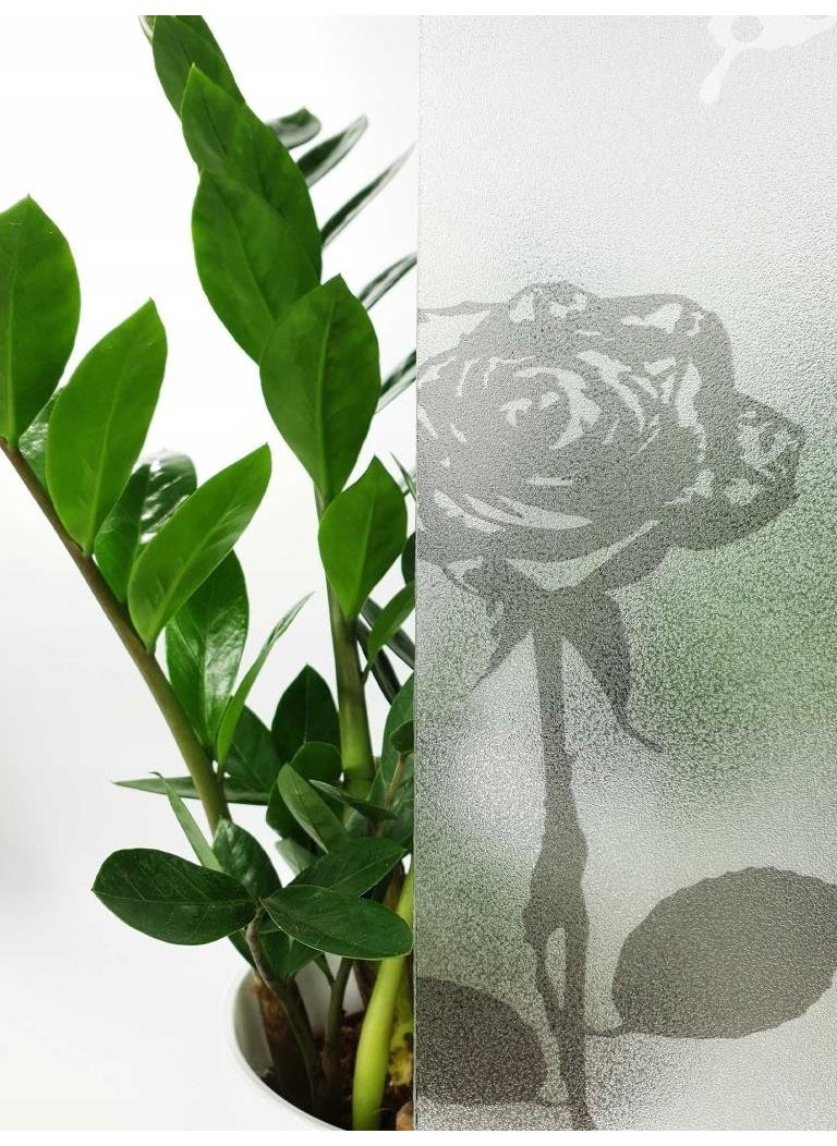 d-c-fix - 334-0021 Static Glass Foil with Flower Pattern (45CM x 1mt) - Image 1