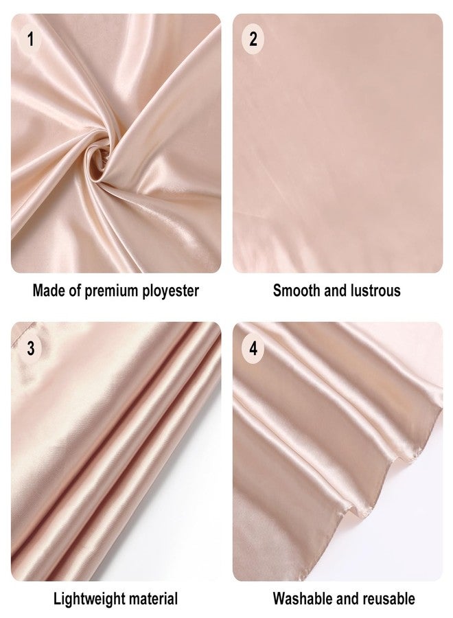 VBAEI 35” Large Square Satin Head Scarf - 3Pcs Silk Like Head Scarves Silk Bandana Satin Hair Scarf Head Wraps For Women, Champagne,camel,black, 35 inches square - Image 4