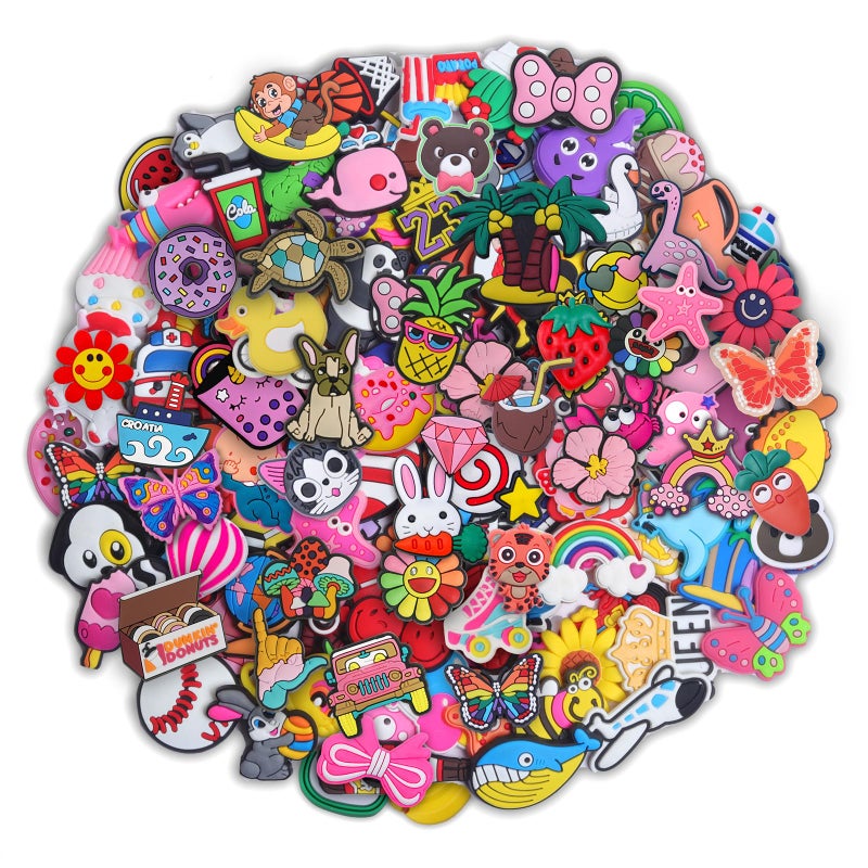 Wenobby 30 PCS Non-Repeat Random Charms, Shoe Decoration Charms for Girls Kids Boys Women - Image 1