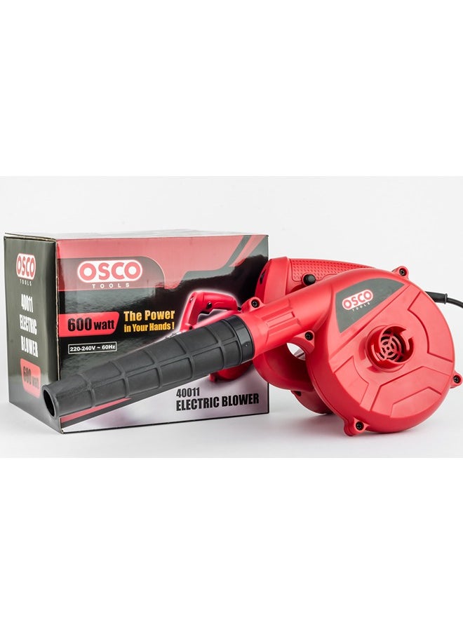 OSCO - Osco 600 Watt Electric Blower. ideal for multiple uses in the home or workshop. This blower features high power and multiple speeds, making it an effective and reliable tool for cleaning, drying 40011 - Image 1
