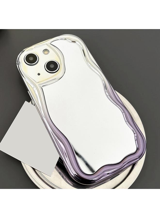 اس-توب جراب لهاتف iPhone 13 من مادة TPU بتصميم موجة متدرجة مع مرآة - Image 1