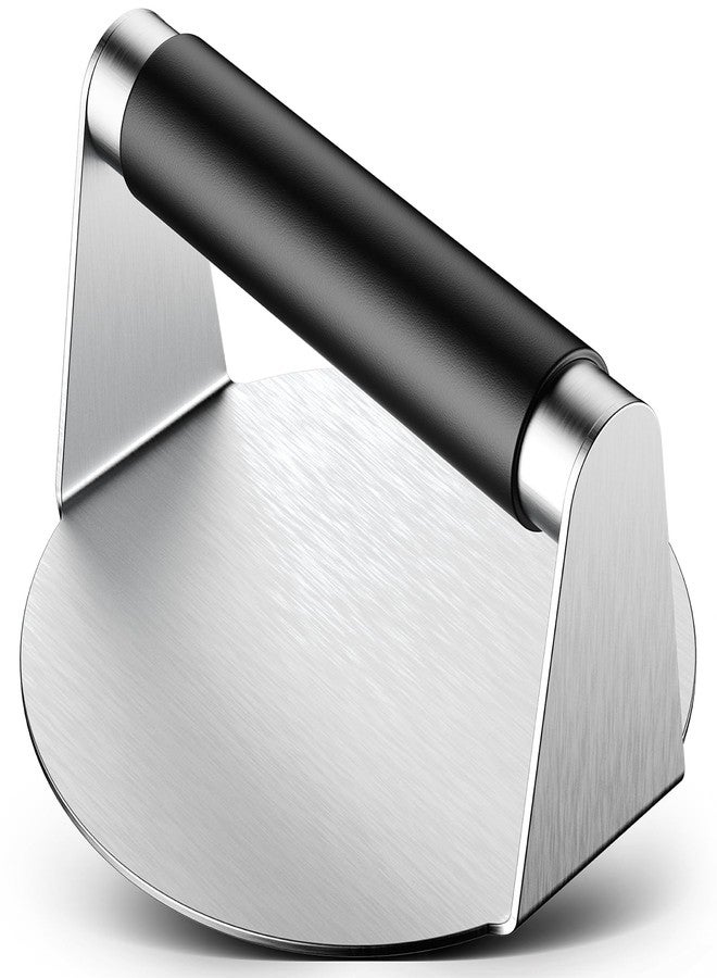 Pisol Smash Burger Press, Hamburger Smasher Tool for Griddle, Stainless Steel Ham Patty Press with Anti-Scald Handle, 5.5" Non Stick Grill Press for Smashburger, Bacon, Ground Beef, Meat, Sausage - Image 1