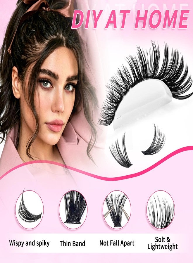 CMAYOME 720PCS Lash Clusters Kit, 10D-60D Volume Wispy Fluffy Lashes, 6 Mixed Density DIY Eyelash Extensions with Bond & Seal, Remover, Tweezers, Brush for Beginners - Image 3