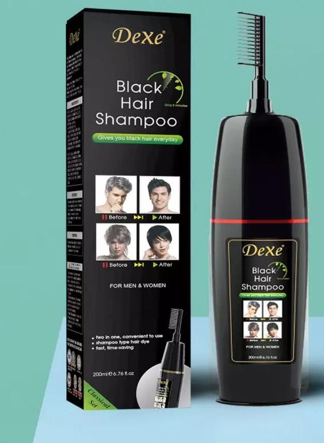 Dexe Black Hair Shampoo 200ml  - Image 1