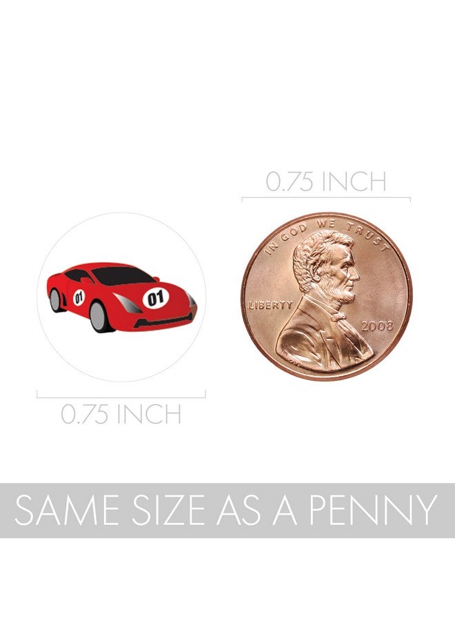 DISTINCTIVS Race Car Party Favor Stickers 180 Labels - Image 4