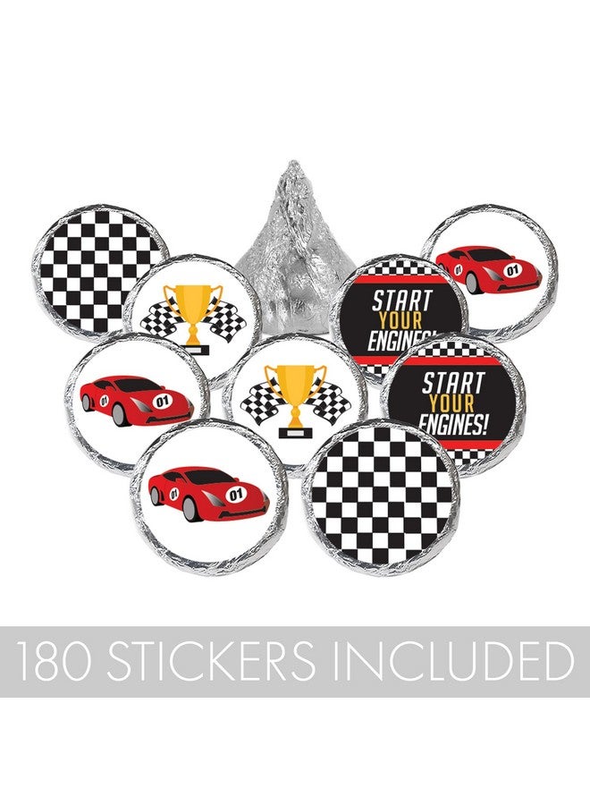 DISTINCTIVS Race Car Party Favor Stickers 180 Labels - Image 5