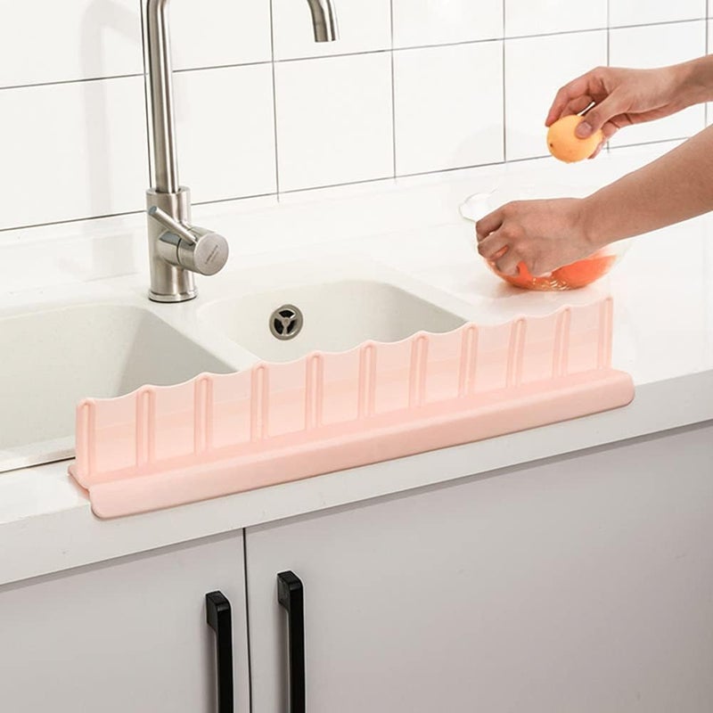 Sink Splash Guard, Kitchen Sink Splash Guard TPR Material Kitchen Sink Anti Splash Guard Washing Dishes Vegetables Prevent Water Splash Board(Blue) - Image 2