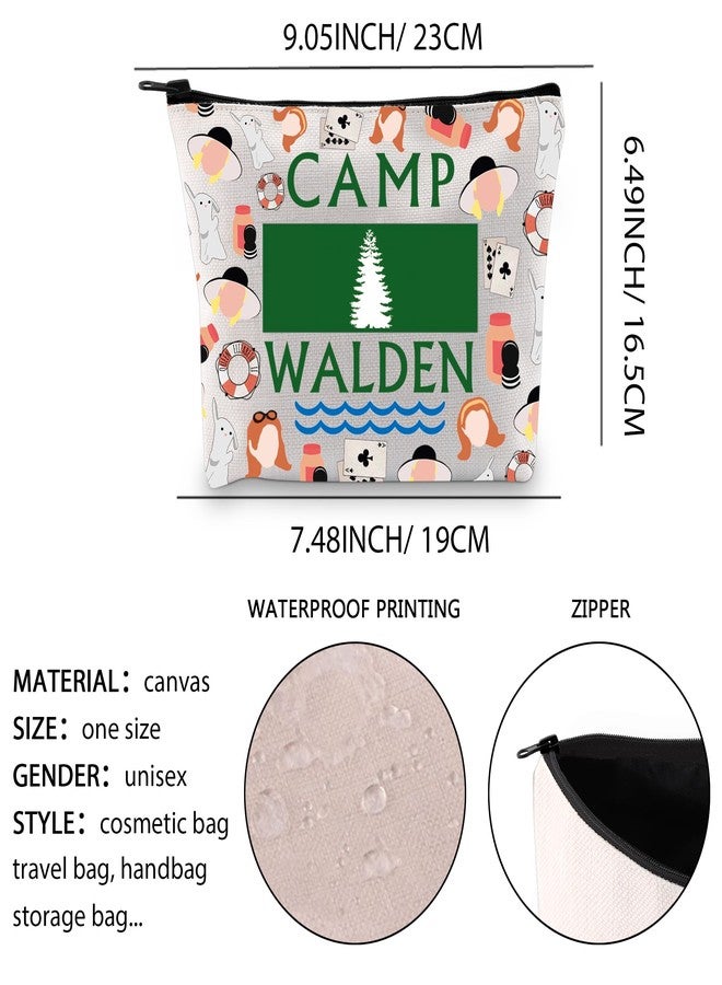 XYANFA Camp Makeup Bag Summer Camp Girls Gift Outdoor Camping Gift Movie Inspired Gift 90s Zipper Pouch Bag (Cotton, WALDEN) - Image 2