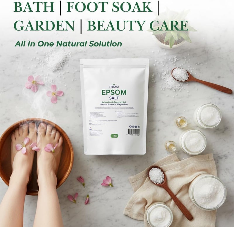 Trioxi Epsom Salt 1 Kg - Pure Magnesium Sulfate Crystals - Image 3