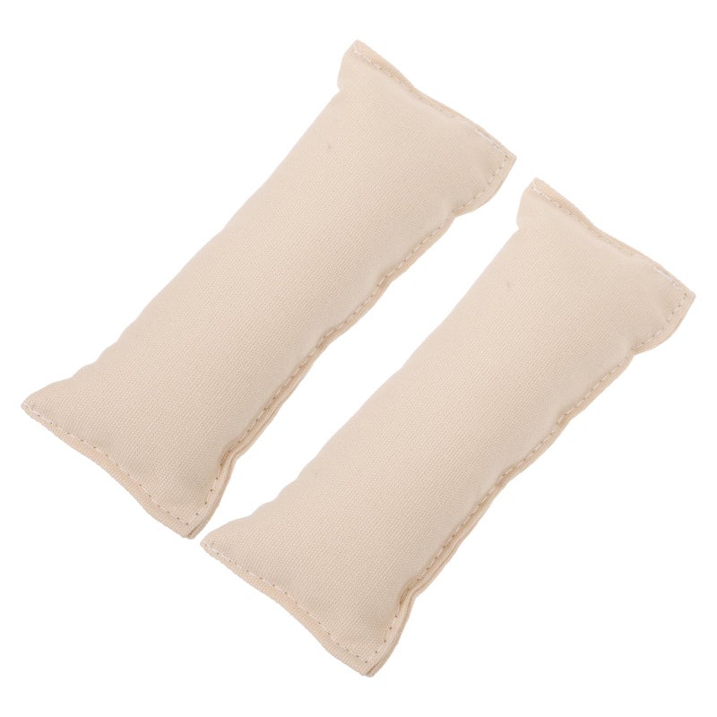 Cotton Computer Wrist Elbow Pad 13x5cm Non Slip Ergonomic Support Office Desktop Creamy White - Image 2