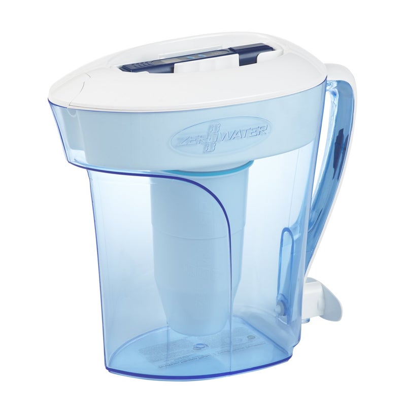 ZeroWater زيرووتر 10 كوب جاهز للصب 5 مراحل فلتر مياه إبريق 0 TDS لتحسين طعم مياه الصنبور - معتمد من IAPMO لتقليل الرصاص والكروم وPFOA/PFOS - Image 1