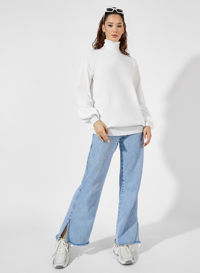 Styli Oversized Longline Turtle Neck Sweater - Image 2