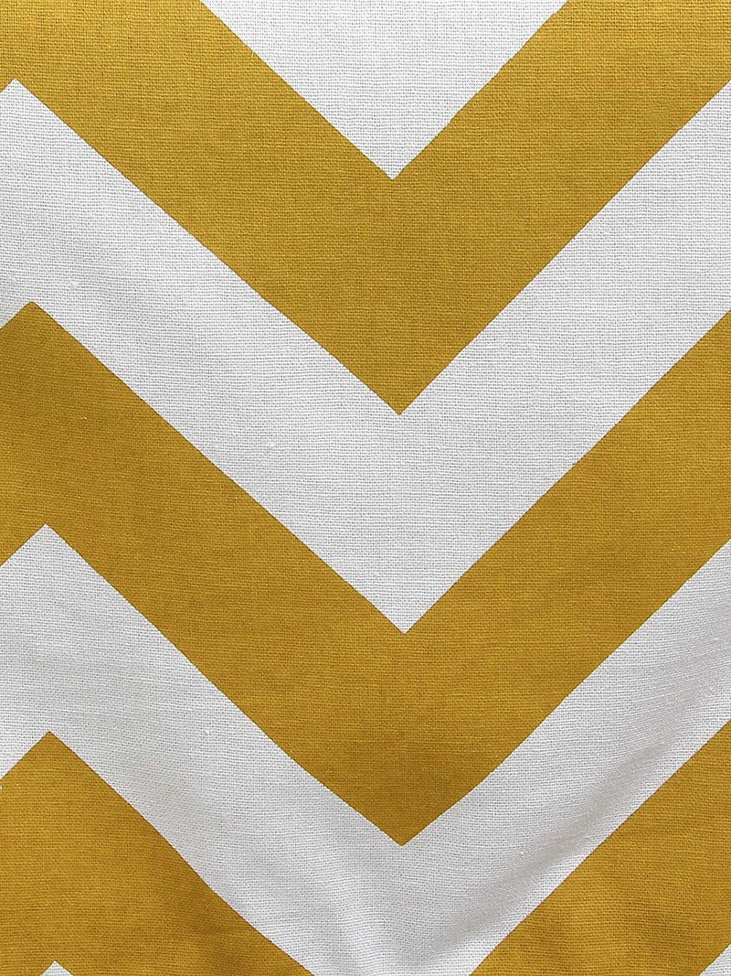 Dekor World Chevron Printed Yellow Table Runner (33x240cm) (Pack of 1)-8 Seater Dinning & Center Table - Image 4