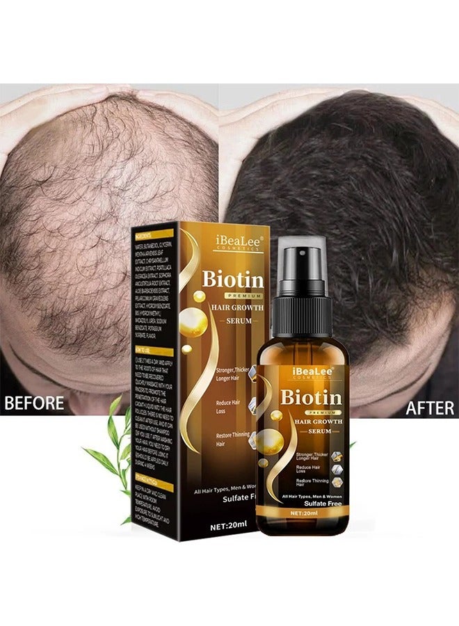 iBealee Biotin Hair Growth Serum-Hair Essential Spray, Biotin Thickening Herbal Serum, Anti Hair Loss Serum For Hair Growth And Hair Loss, Hair Regrowth For Thicker Longer Fuller Hair - Image 1