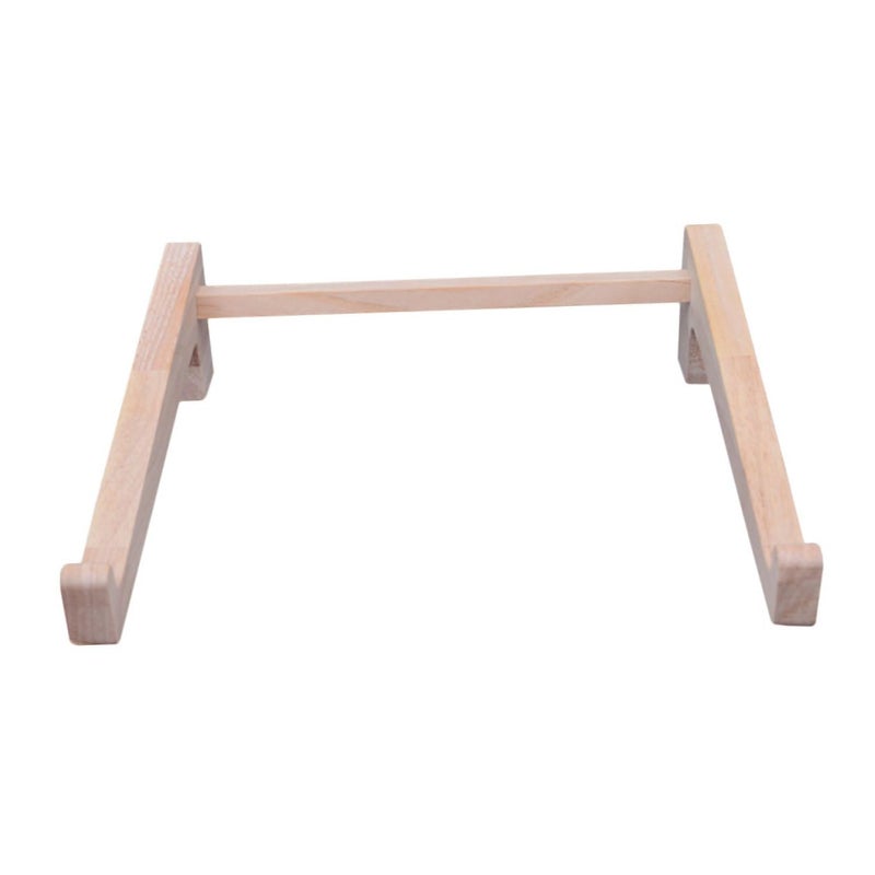 Ergonomic Solid Wood Laptop Stand Swivel Riser For Desk Office Computer Tablet - Image 2