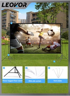 Projector Screen and Stand,120 Inch Portable Outdoor,16:9 4K 1080p HD Movie,with Carry Bag for Indoor Outdoor Home Theater Camping Foldable Anti Crease - pzsku/Z39DFB0F516156E3B8308Z/45/_/1725091099/11f7acfc-a8ba-4569-a234-5baa037a99e8