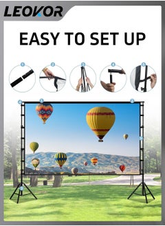 Projector Screen and Stand,120 Inch Portable Outdoor,16:9 4K 1080p HD Movie,with Carry Bag for Indoor Outdoor Home Theater Camping Foldable Anti Crease - pzsku/Z39DFB0F516156E3B8308Z/45/_/1725091129/aa98cbb9-aa08-4863-94a3-6065a4147070