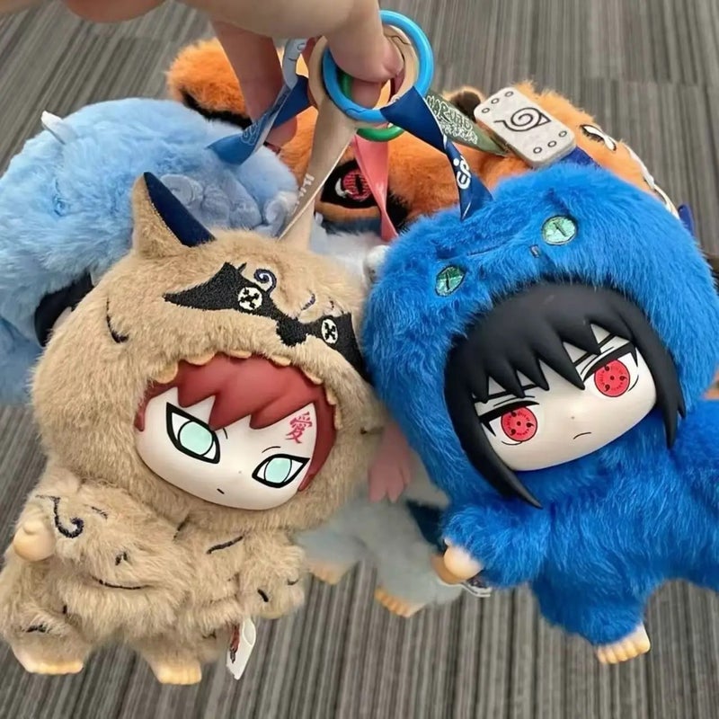 Bluejw Plush Keychain Toys Naruto Shippuden Uzumaki Naruto, Uchiha Sasuke, Hyuga Hinata, Haruno Sakura Anime Plush Doll Blind Box Set – Soft Collectible Birthday Gift for Fans - Image 2