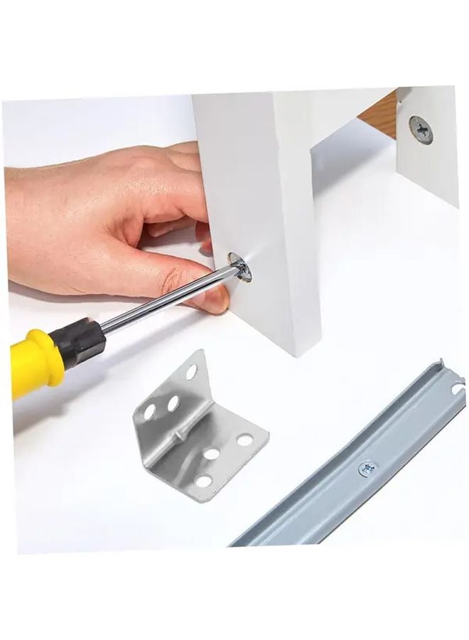 10pcs 38X31mm Heavy Duty Metal L Shaped Corner Brackets Furniture Repair Kit - Image 5