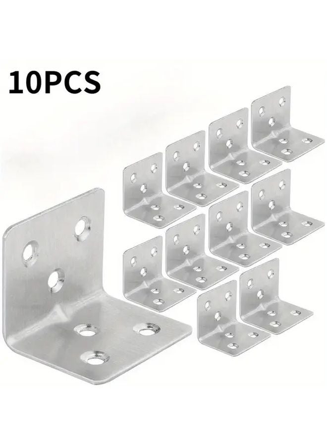10pcs 38X31mm Heavy Duty Metal L Shaped Corner Brackets Furniture Repair Kit - Image 1