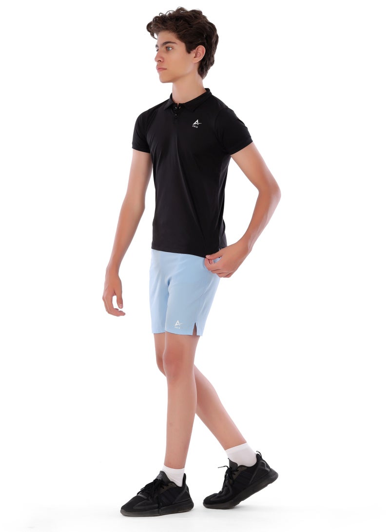 Boys' Black Polo Shirt – Comfortable, Breathable Design