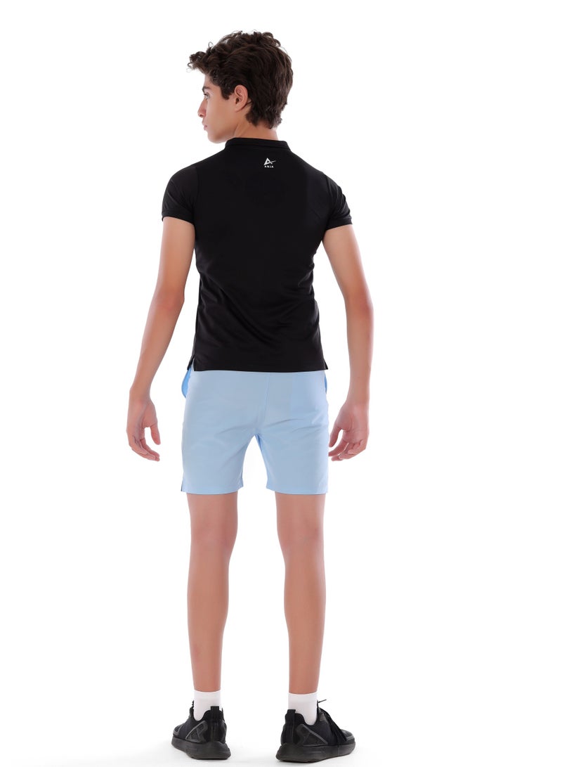 Boys' Black Polo Shirt – Comfortable, Breathable Design
