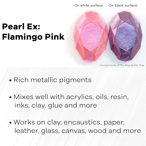 Jacquard Pearl Ex Pigment Powder 3 Grams Flamingo Pink - Loose Mica Powder for Epoxy Resin, Watercolors, Calligraphy Ink & Clay - Epoxy Pigment Powder - Epoxy Resin Color - Image 2