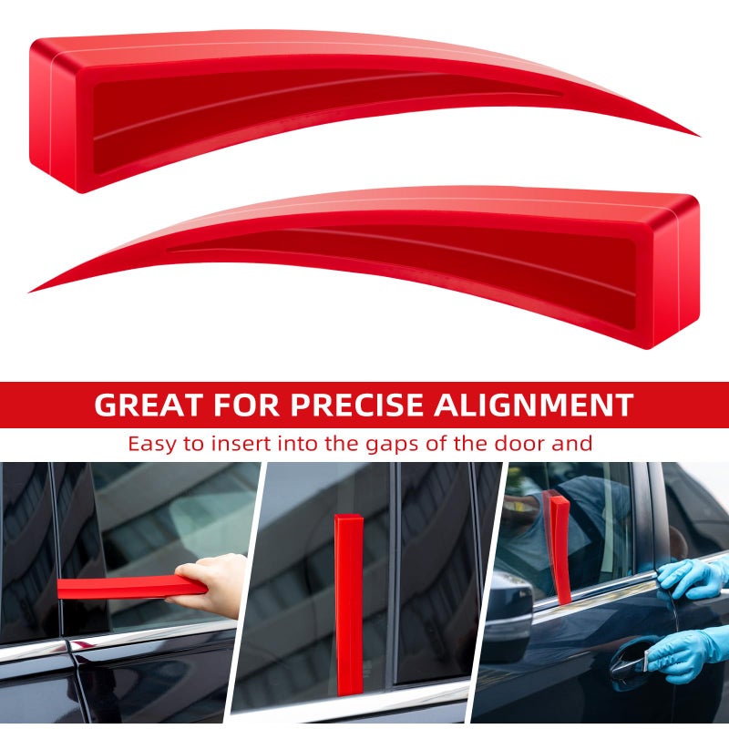 AUTODECO 4 Pieces Car Window Curved Dent Repair Kit Window Guard and Wedge - Image 3