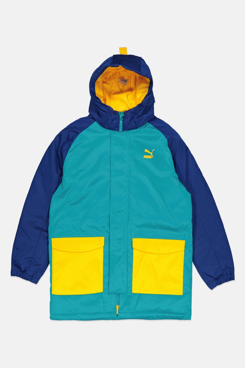 PUMA Kids Boy Relaxed Fit Brand Logo Sport Jacket, Navy  - Image 1