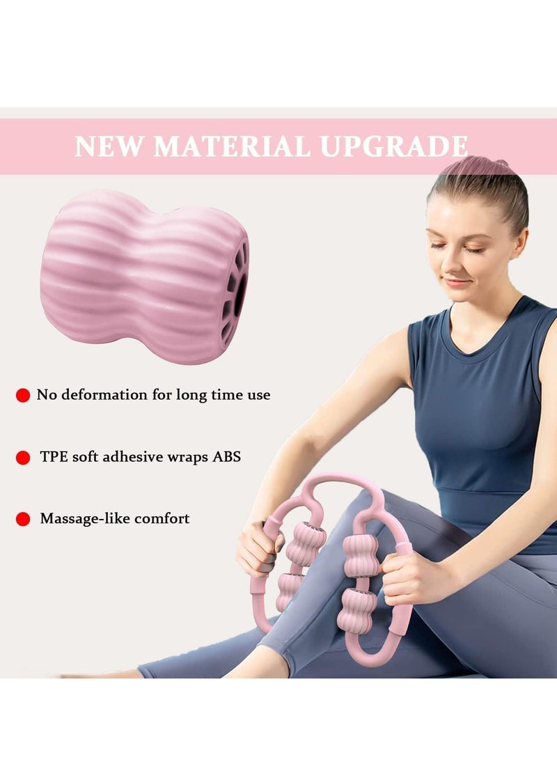 SYOSI Cellulite Massager Roller, Manual Muscle Massager Roller Ring Multi-functional Leg Beautifier for Leg, Trigger Point Massage Roller for Legs, Neck, Relieve Muscle Soreness - Image 4