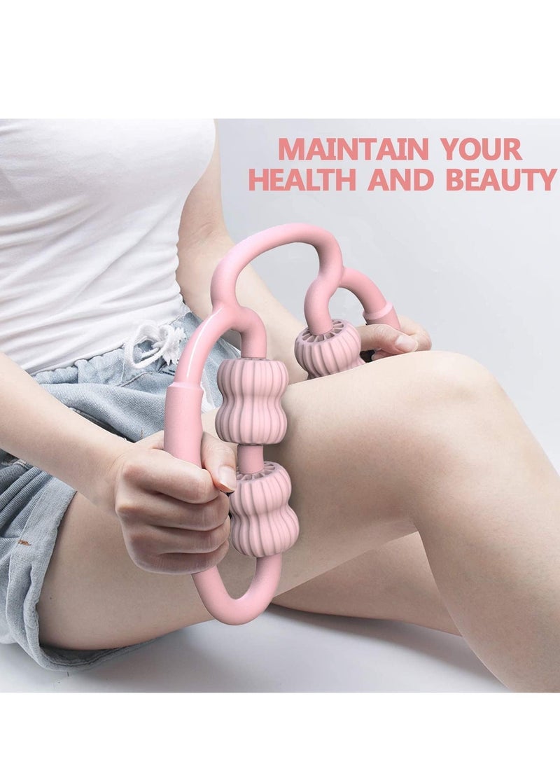 SYOSI Cellulite Massager Roller, Manual Muscle Massager Roller Ring Multi-functional Leg Beautifier for Leg, Trigger Point Massage Roller for Legs, Neck, Relieve Muscle Soreness - Image 2